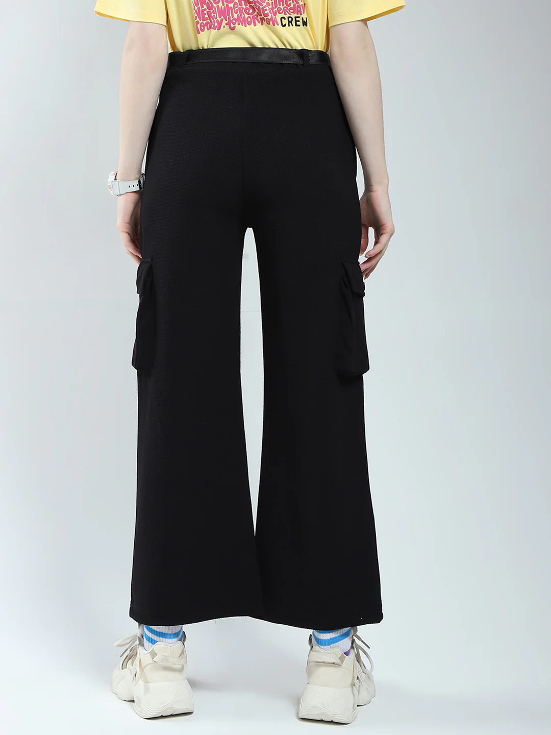 Rock.it Women Black Self Design Regular Fit Lower - Image 5