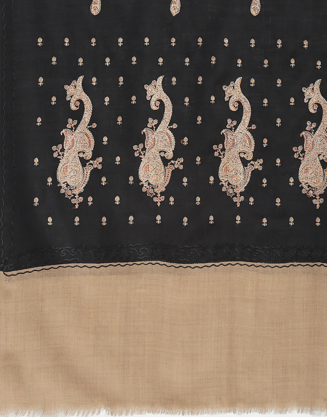 Women Black Self Design Shawl - Image 6