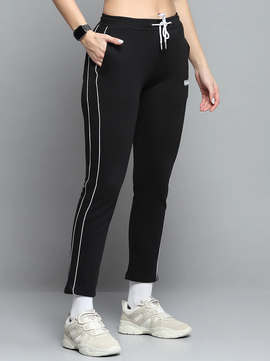Rock.it Women Black Solid Regular Fit Lower - Image 4