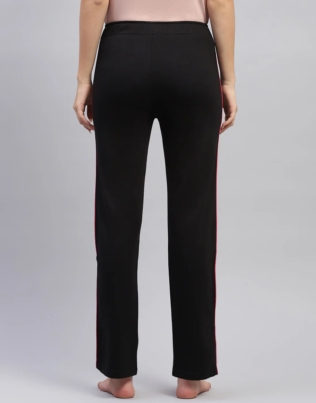 Women Black Solid Regular Fit Lower - Image 5