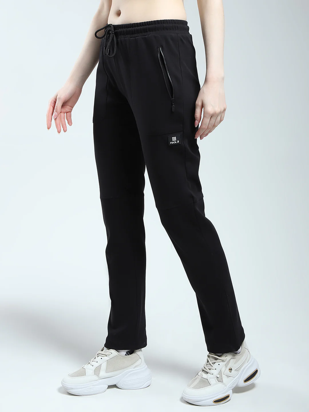 Rock.it Women Black Solid Regular Fit Lower - Image 3