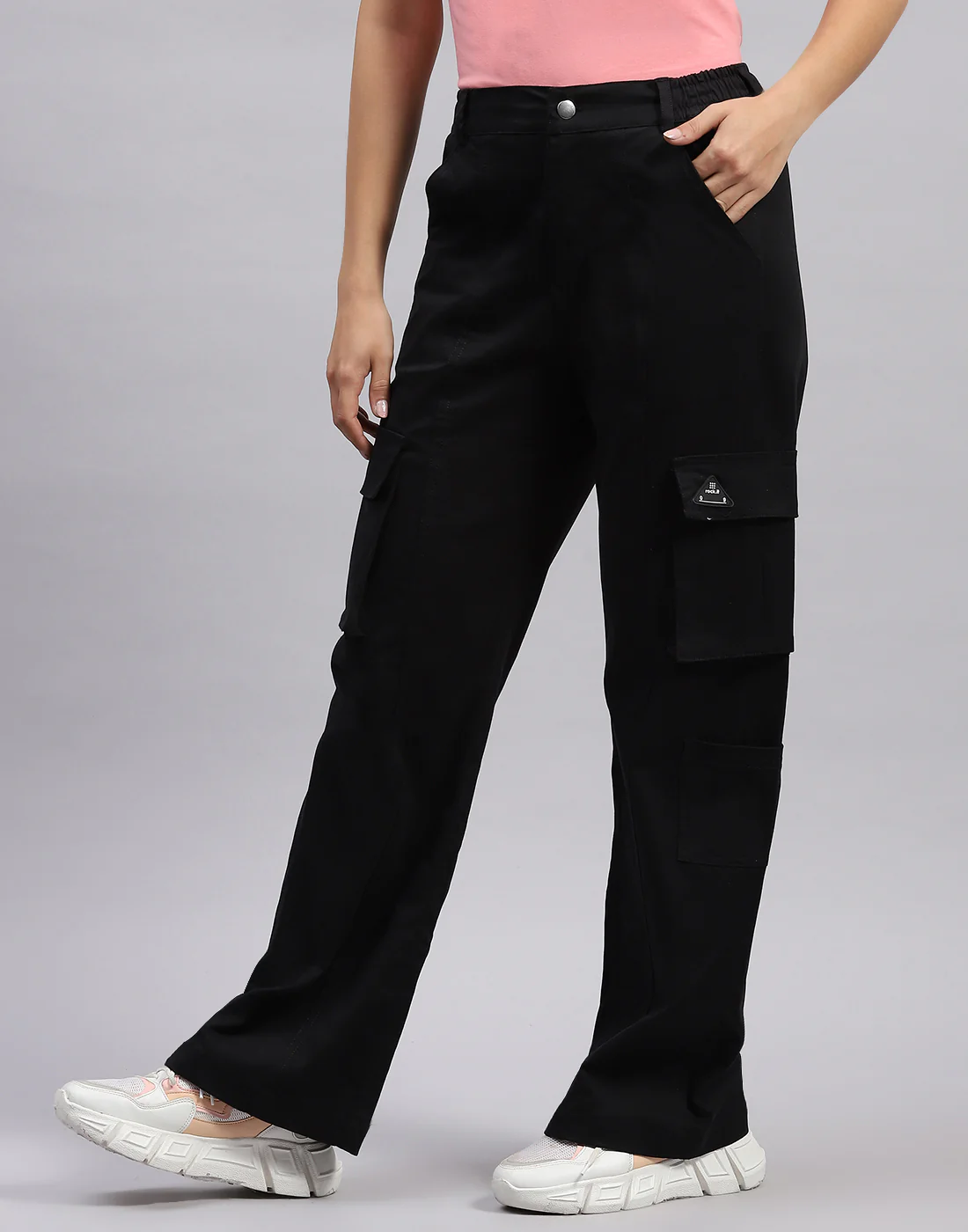Rock.it Women Black Solid Regular Fit Trouser - Image 4