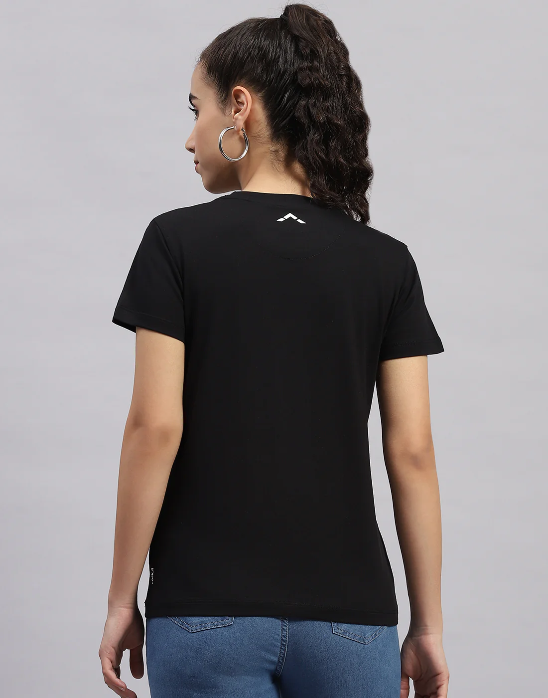 Rock.it Women Black Solid Round Neck Half Sleeve Top - Image 5