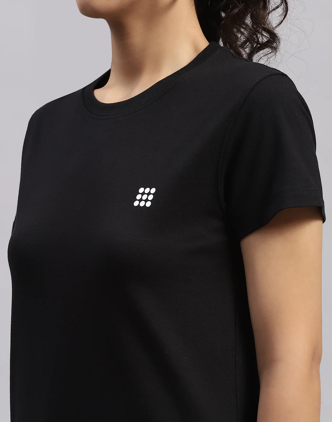 Rock.it Women Black Solid Round Neck Half Sleeve Top - Image 6
