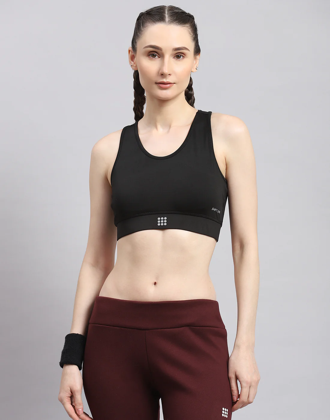 Rock.it Women Black Solid Sports Bra - Image 2