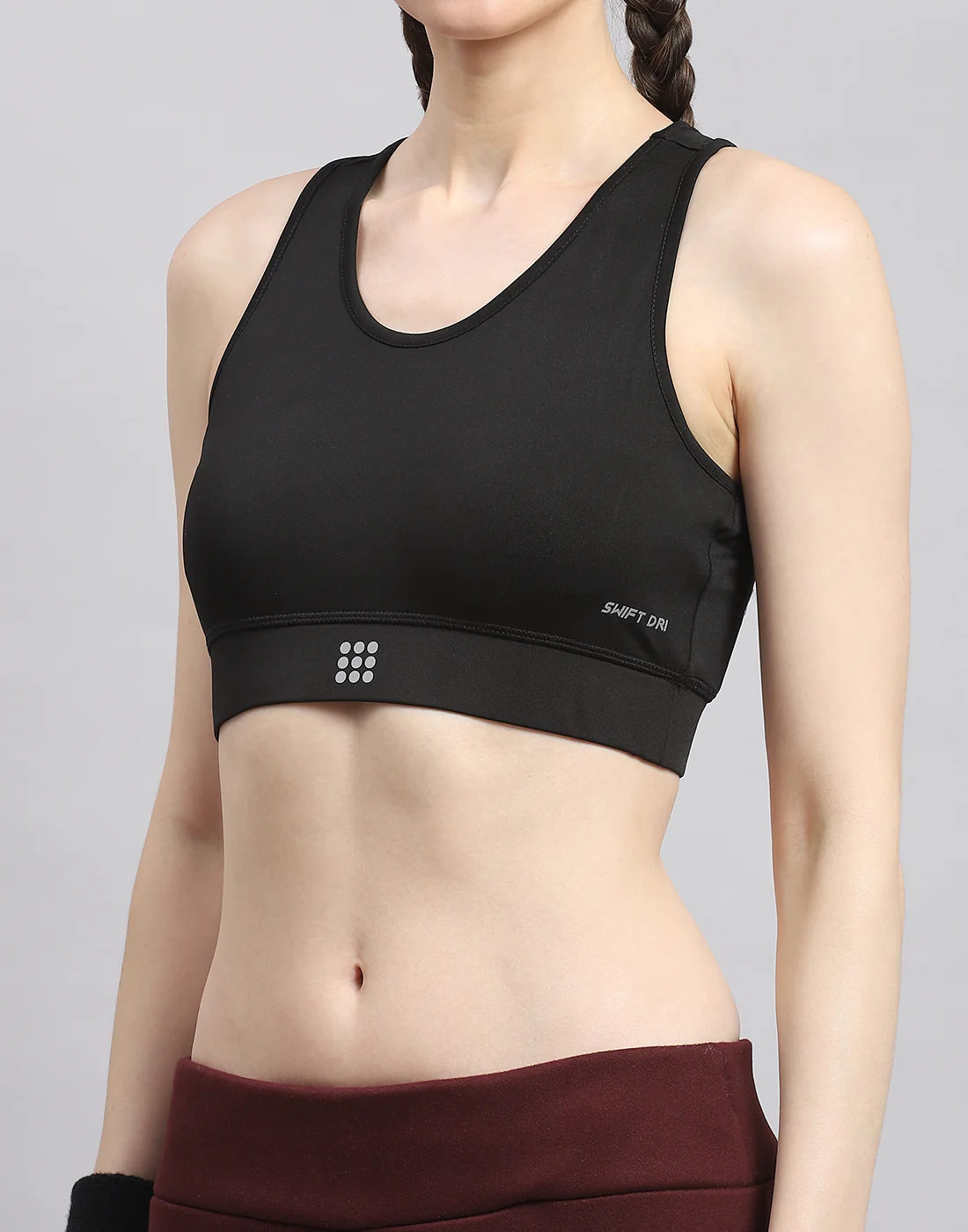 Rock.it Women Black Solid Sports Bra - Image 6