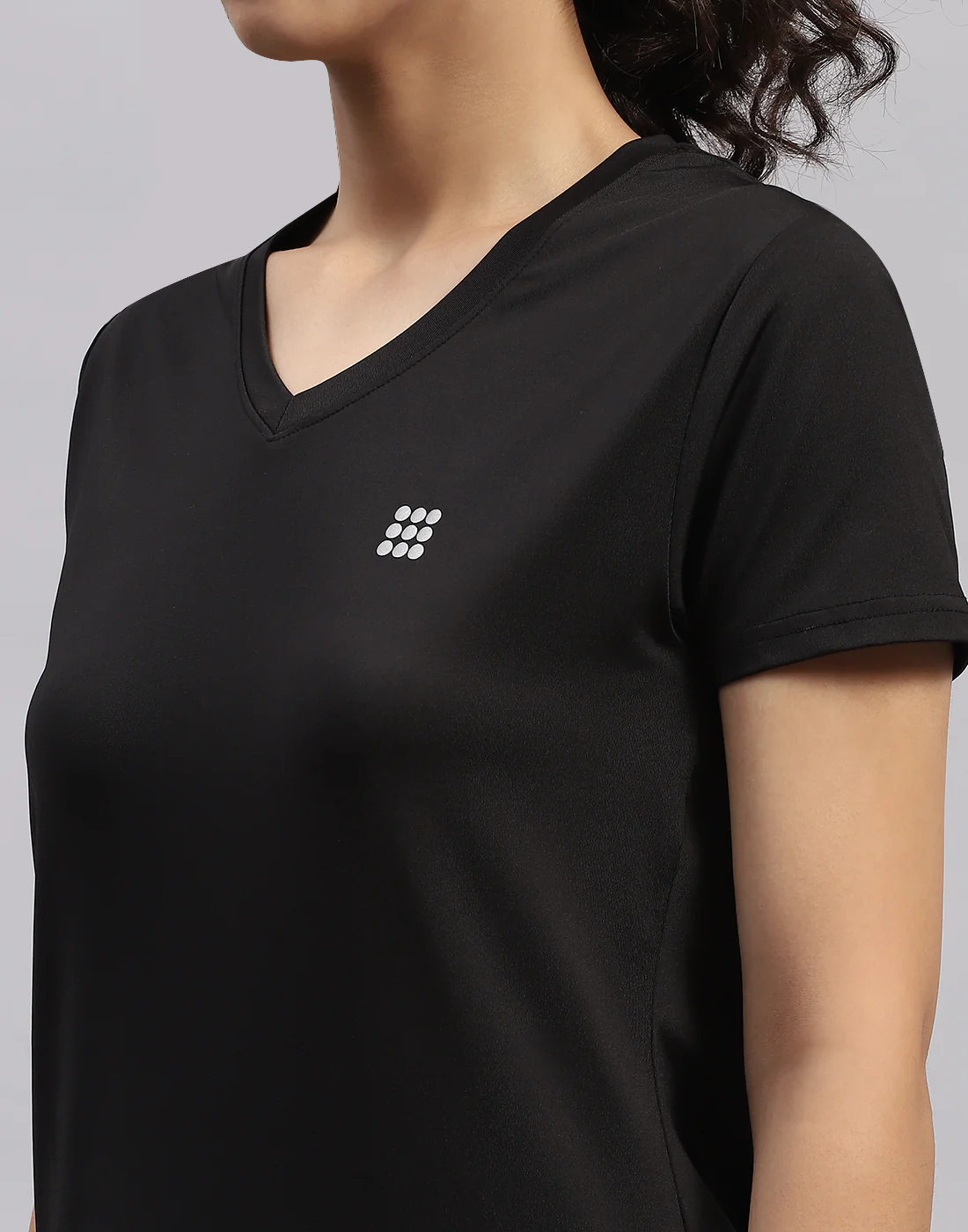 Rock.it Women Black Solid V Neck Half Sleeve Top - Image 6