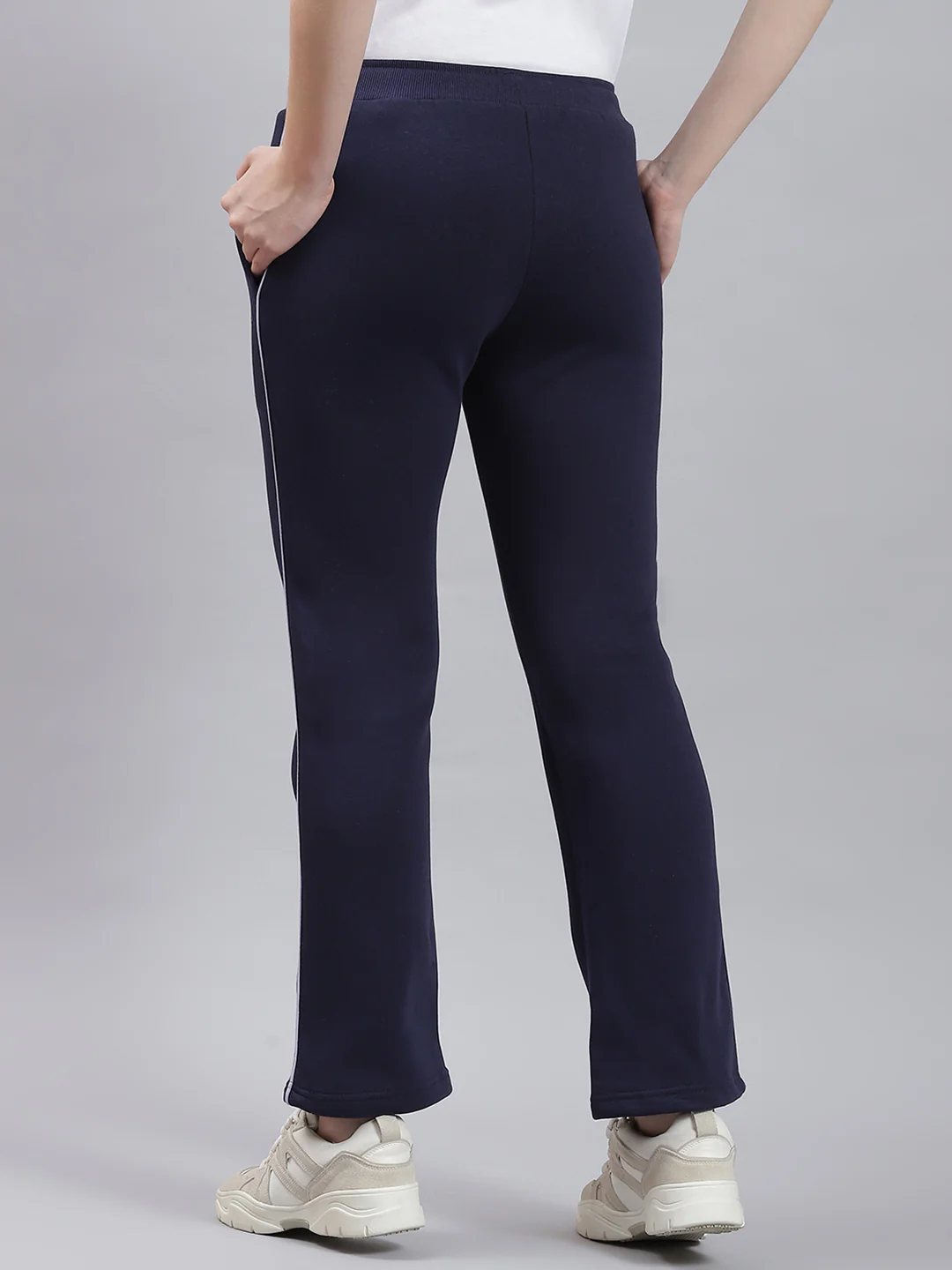 Women Blue Plain Winter Lower - Image 5