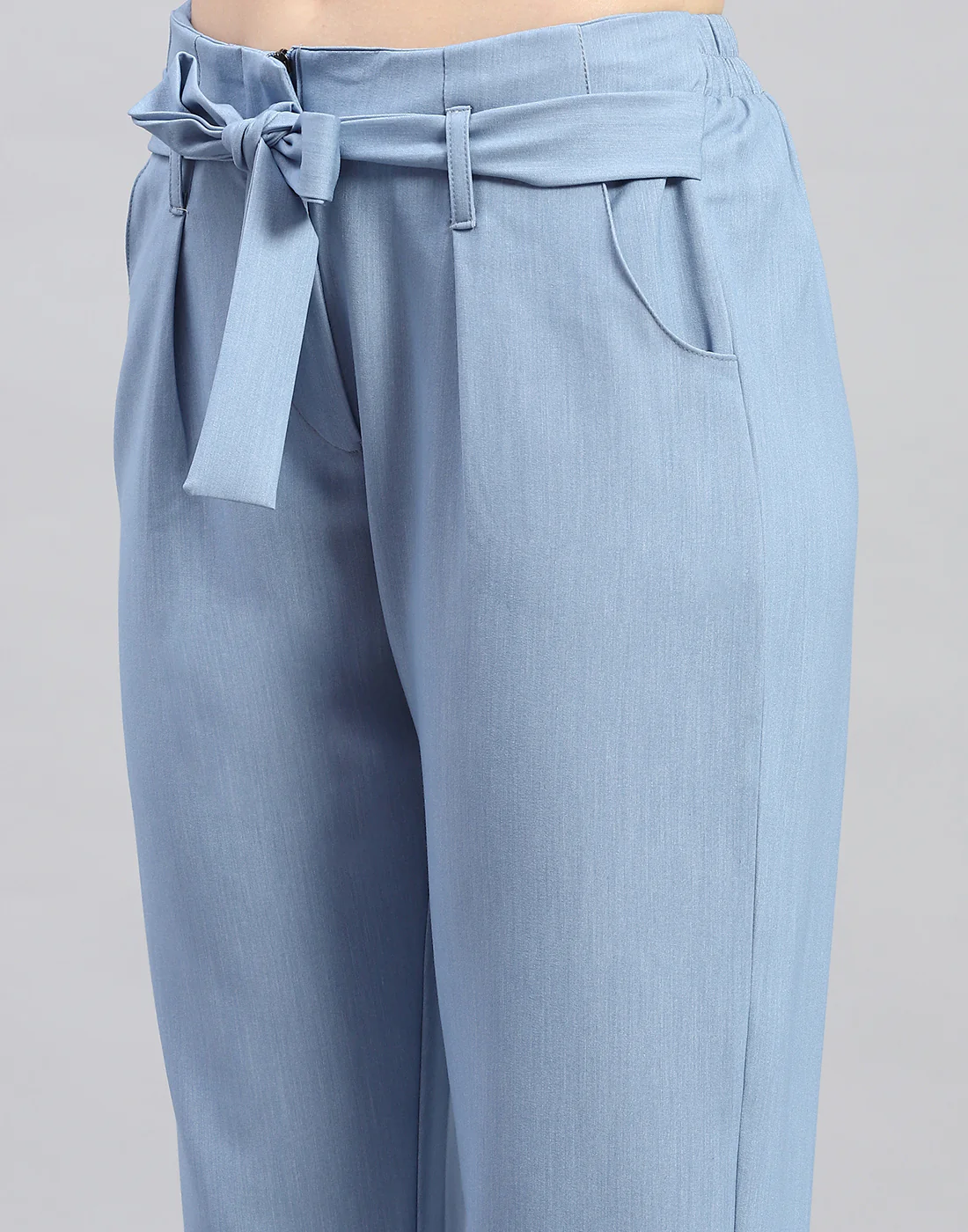 Women Blue Printed Regular Fit Lower - Image 6