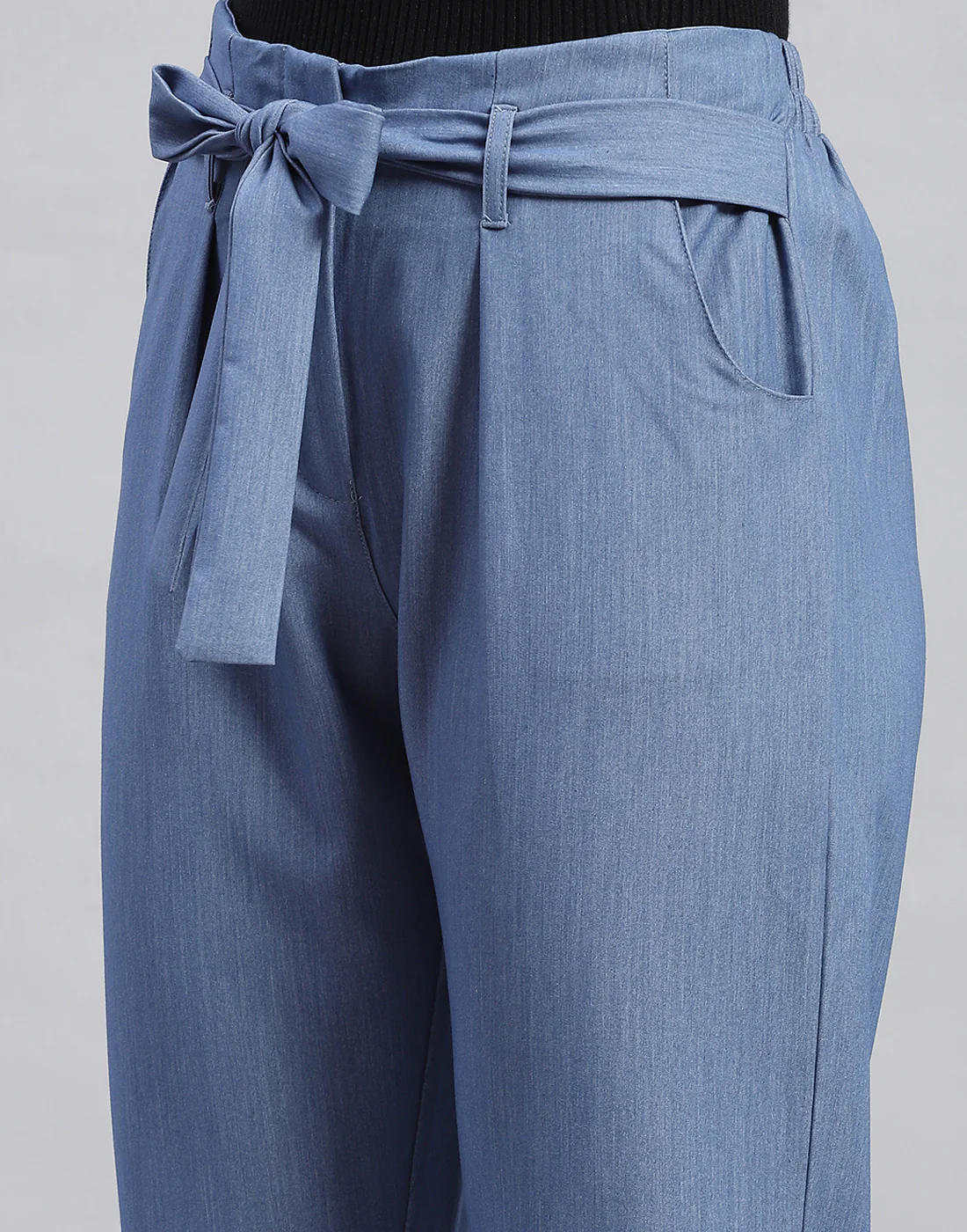 Women Blue Printed Regular Fit Lower - Image 6