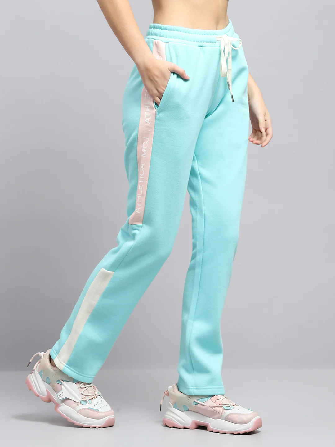 Women Blue Printed Regular Fit Lower - Image 4