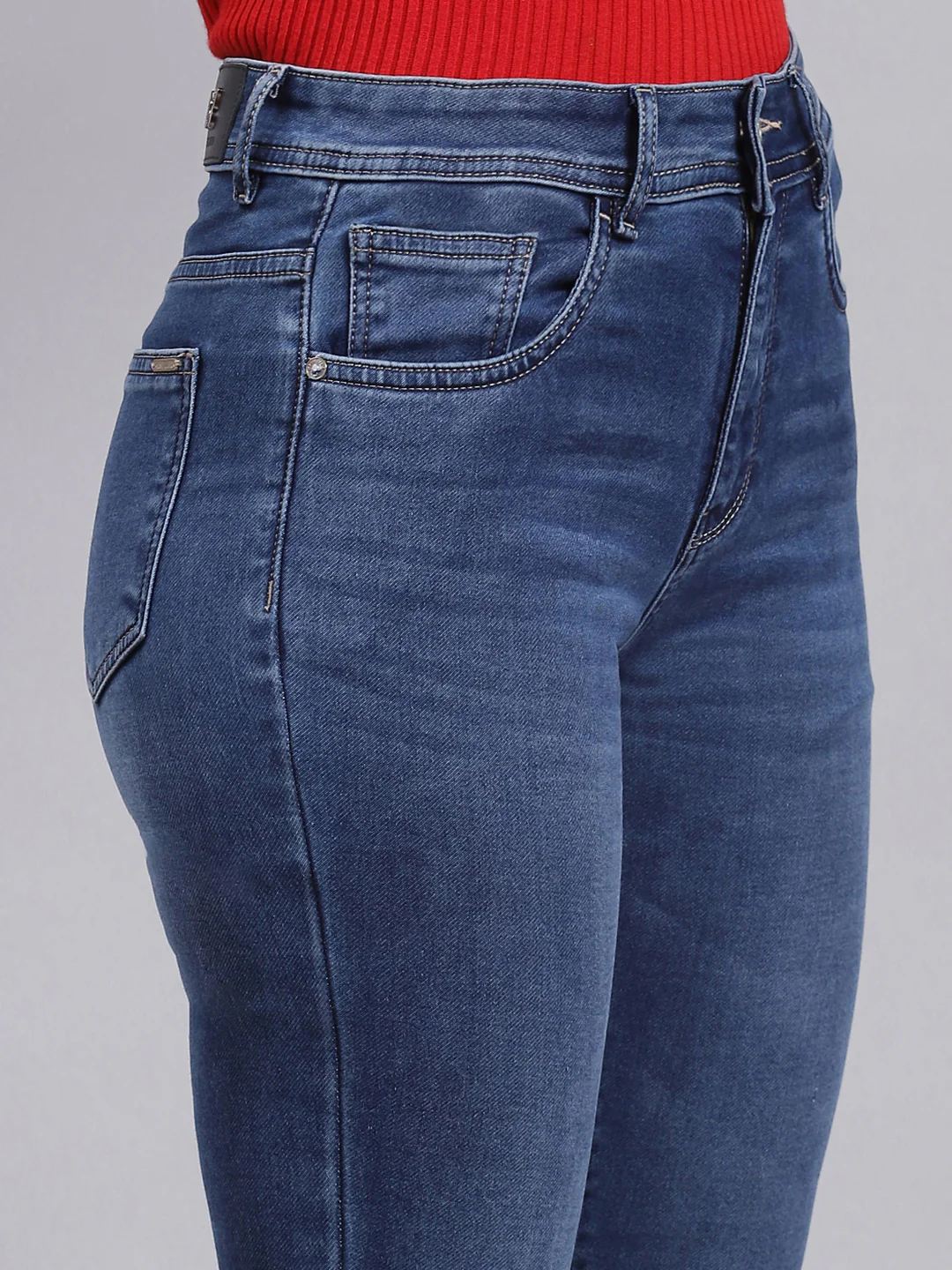 Women Blue Regular Fit Denim - Image 6