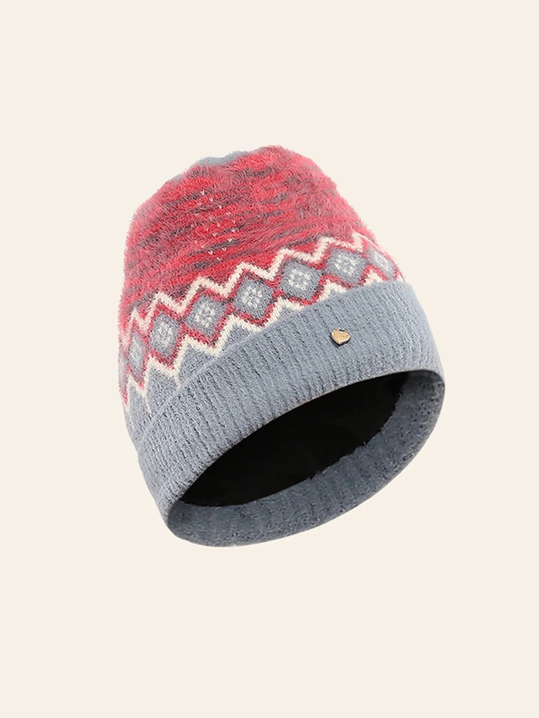 Women Blue Self Design Cap - Image 2