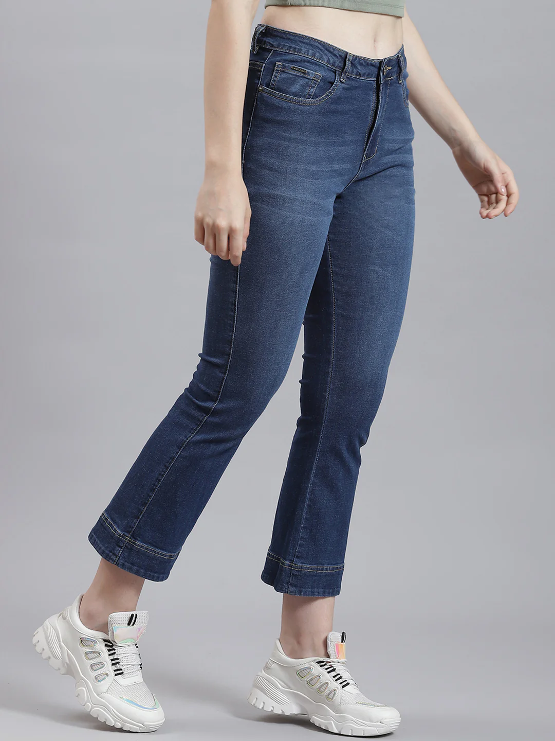 Women Blue Bootcut Denim - Image 3