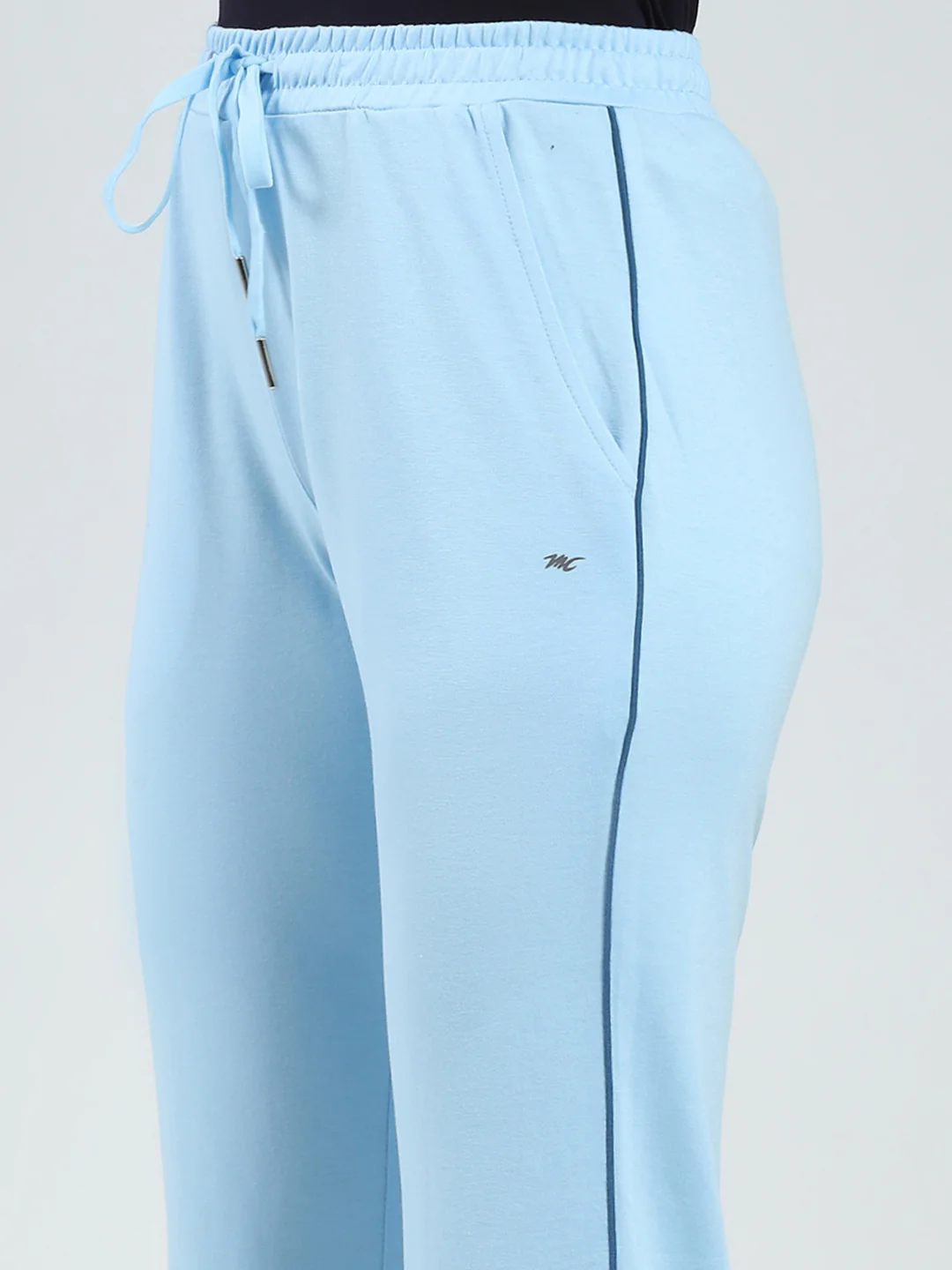 Women Blue Solid Regular Fit Lower - Image 6