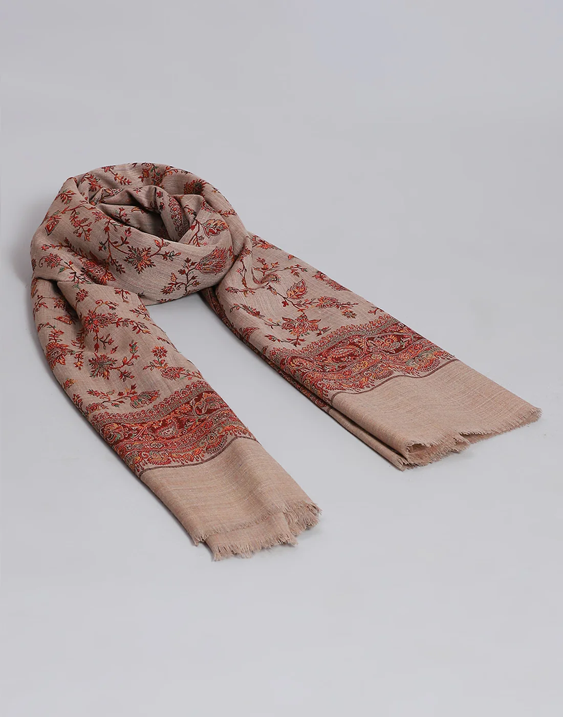 Women Brown Self Design Shawl - Image 6