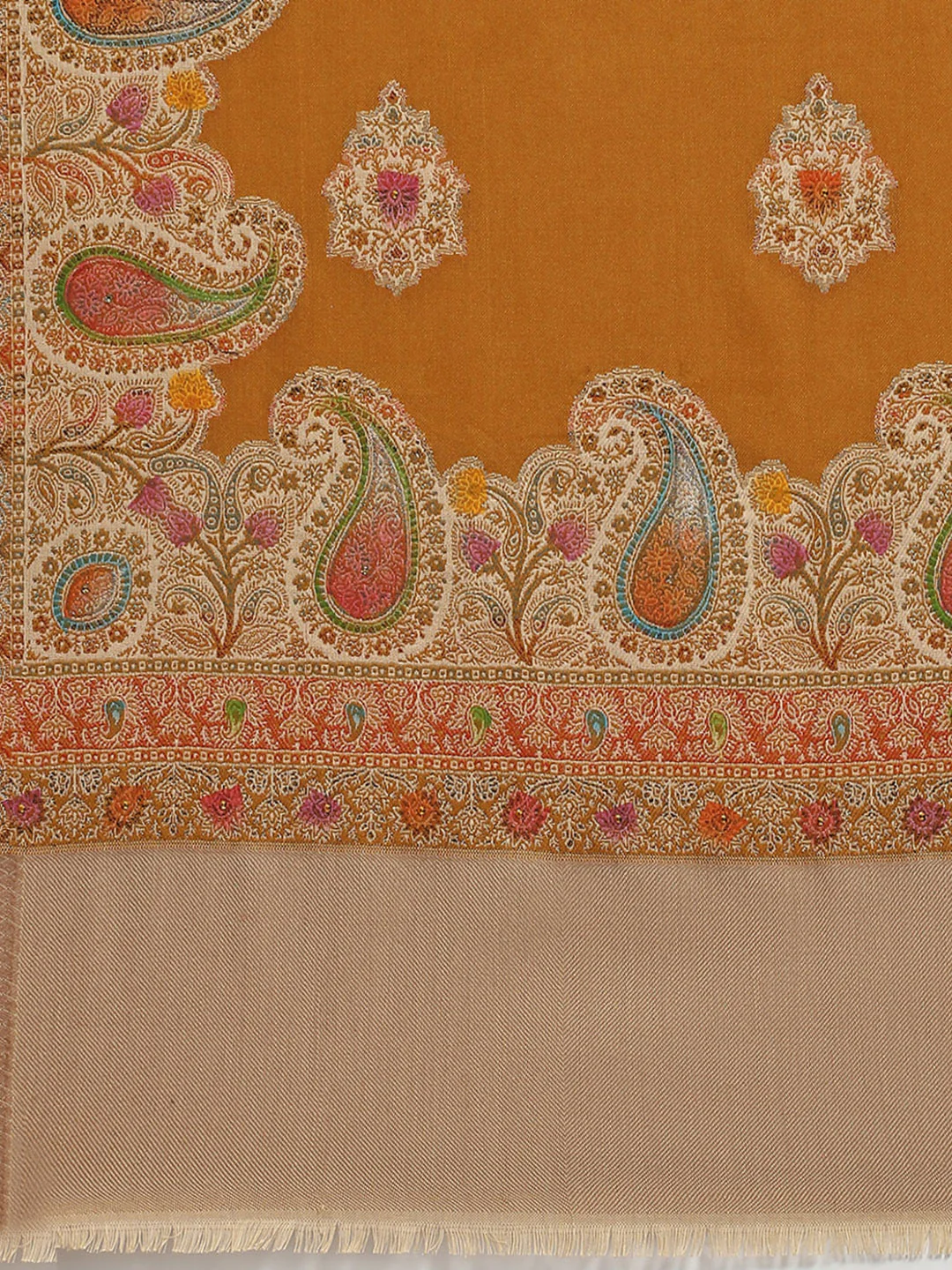 Women Brown Self Design Shawl - Image 6