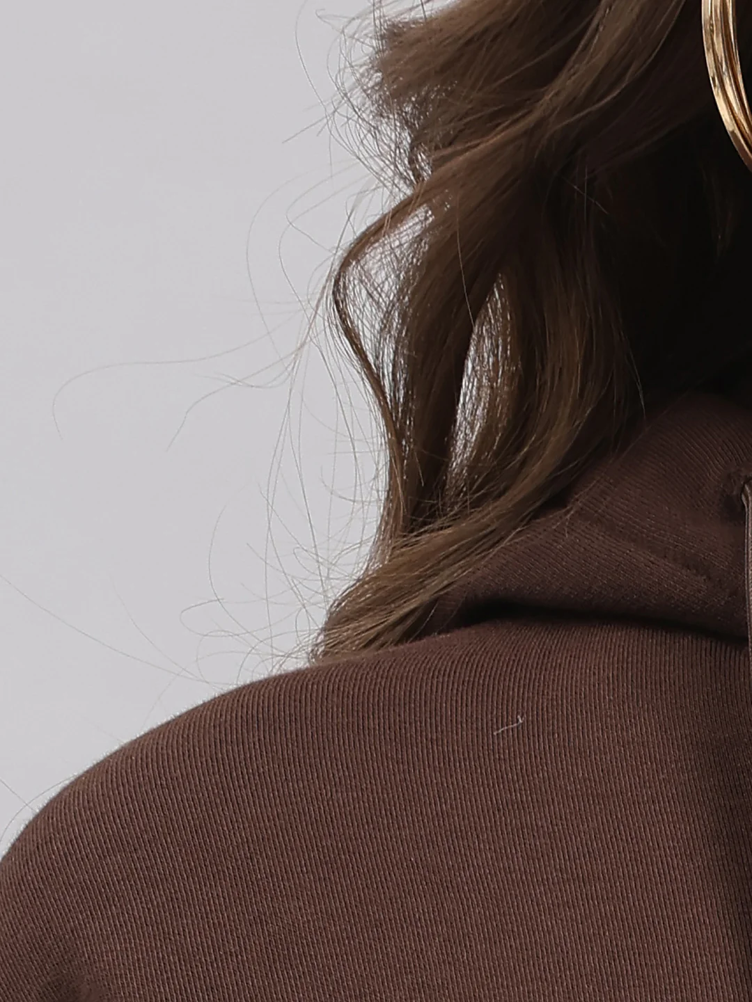 Women Brown Solid Hooded Full Sleeve Winter Tracksuit - Image 8
