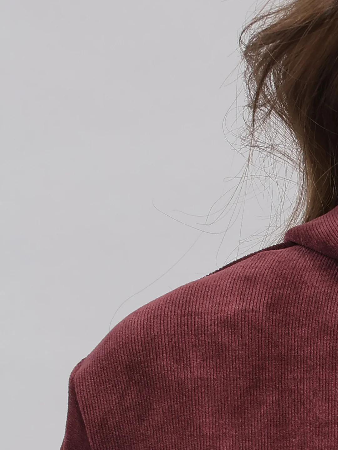 Women Burgundy Printed Hooded Full Sleeve Winter Tracksuit - Image 8