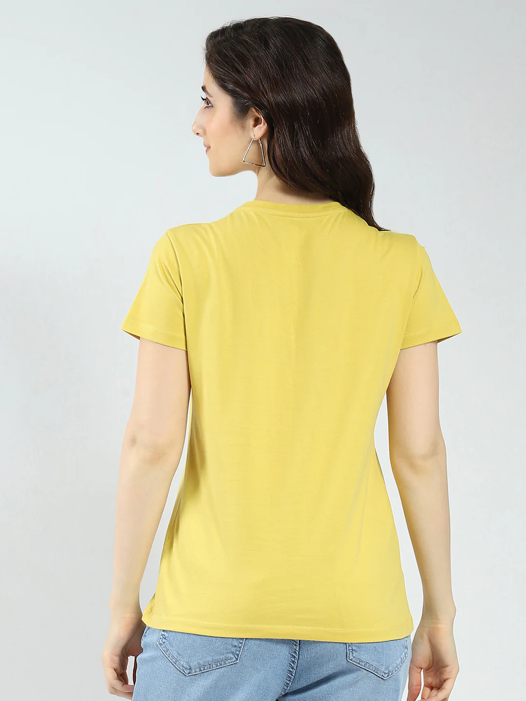 Women Coral & Mustard Printed Round Neck Half Sleeve Top 2Pc Set - Image 9