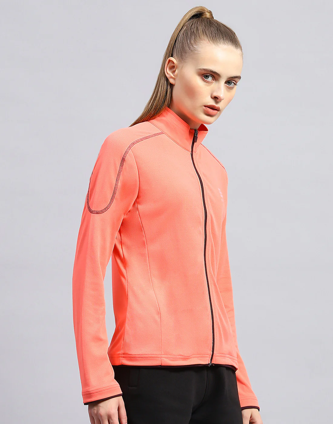 Rock.it Women Coral Self Design Collar Full Sleeve Top - Image 4