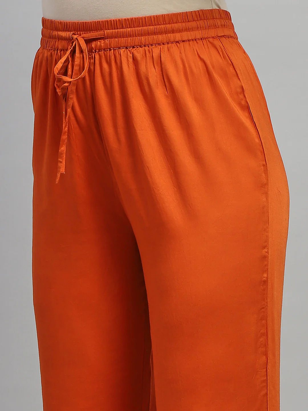 Women Dark Rust Embroidered Collar Full Sleeve Cords Set - Image 8