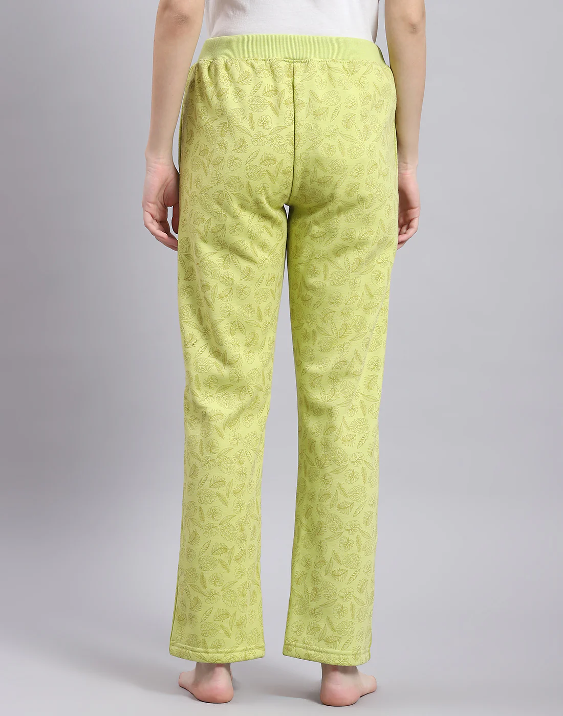 Women Green Printed Regular Fit Winter Lower - Image 5