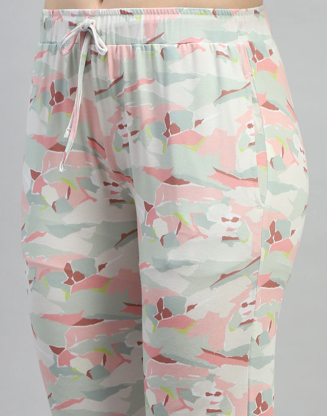 Women Green Printed Round Neck Half Sleeve Lower Set - Image 8