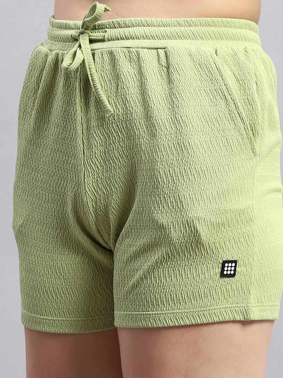 Rock.it Women Green Self Design Collar Half Sleeve Cords Set - Image 8