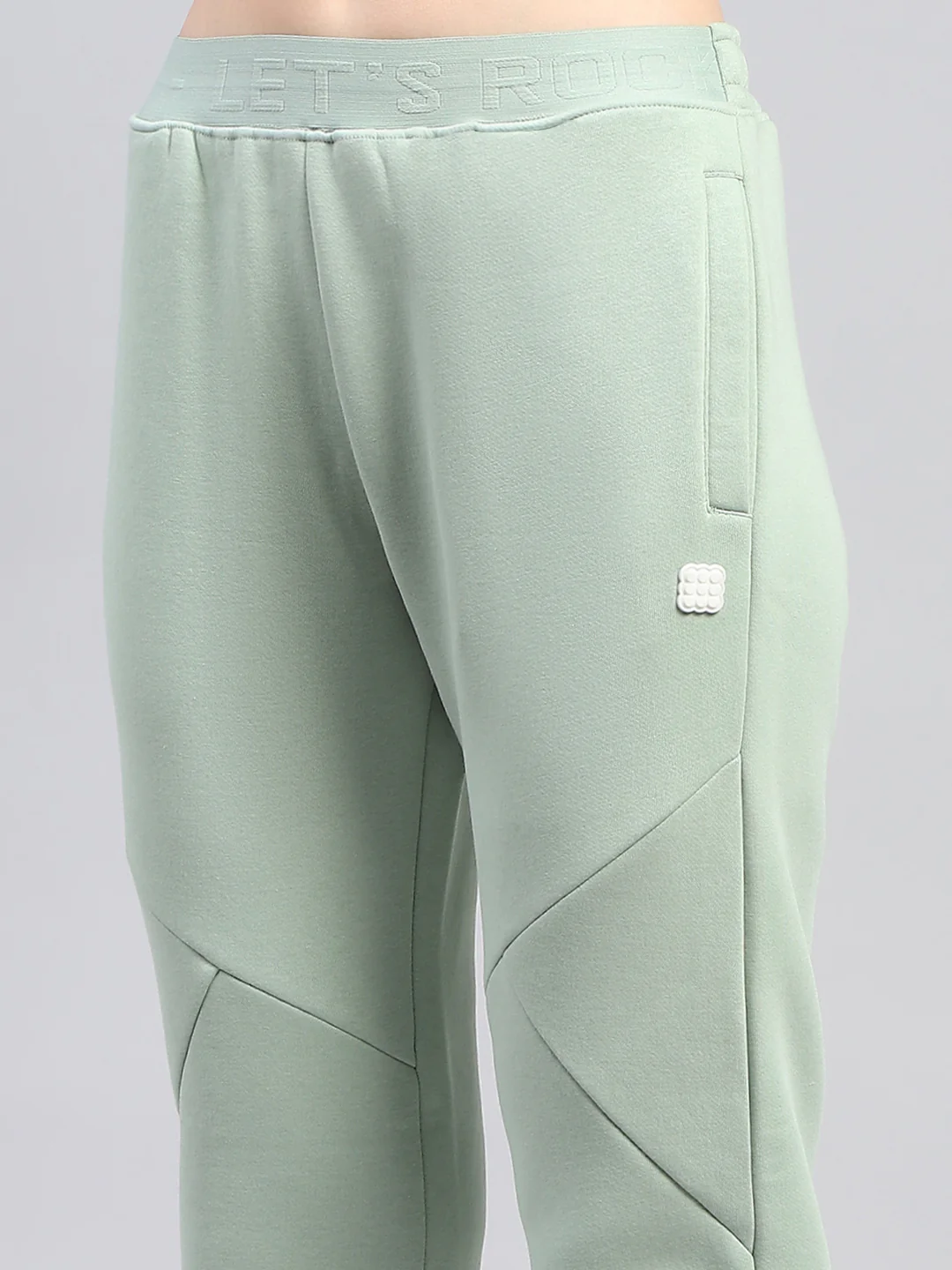 Rock.it Women Green Solid Hooded Full Sleeve Tracksuit - Image 9