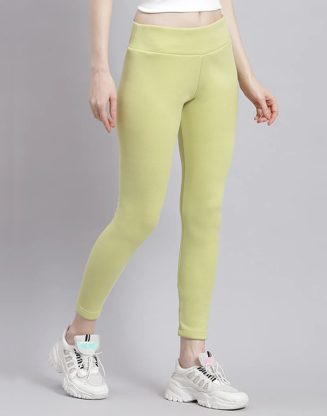 Rock.it Women Green Solid Regular Fit Legging - Image 4