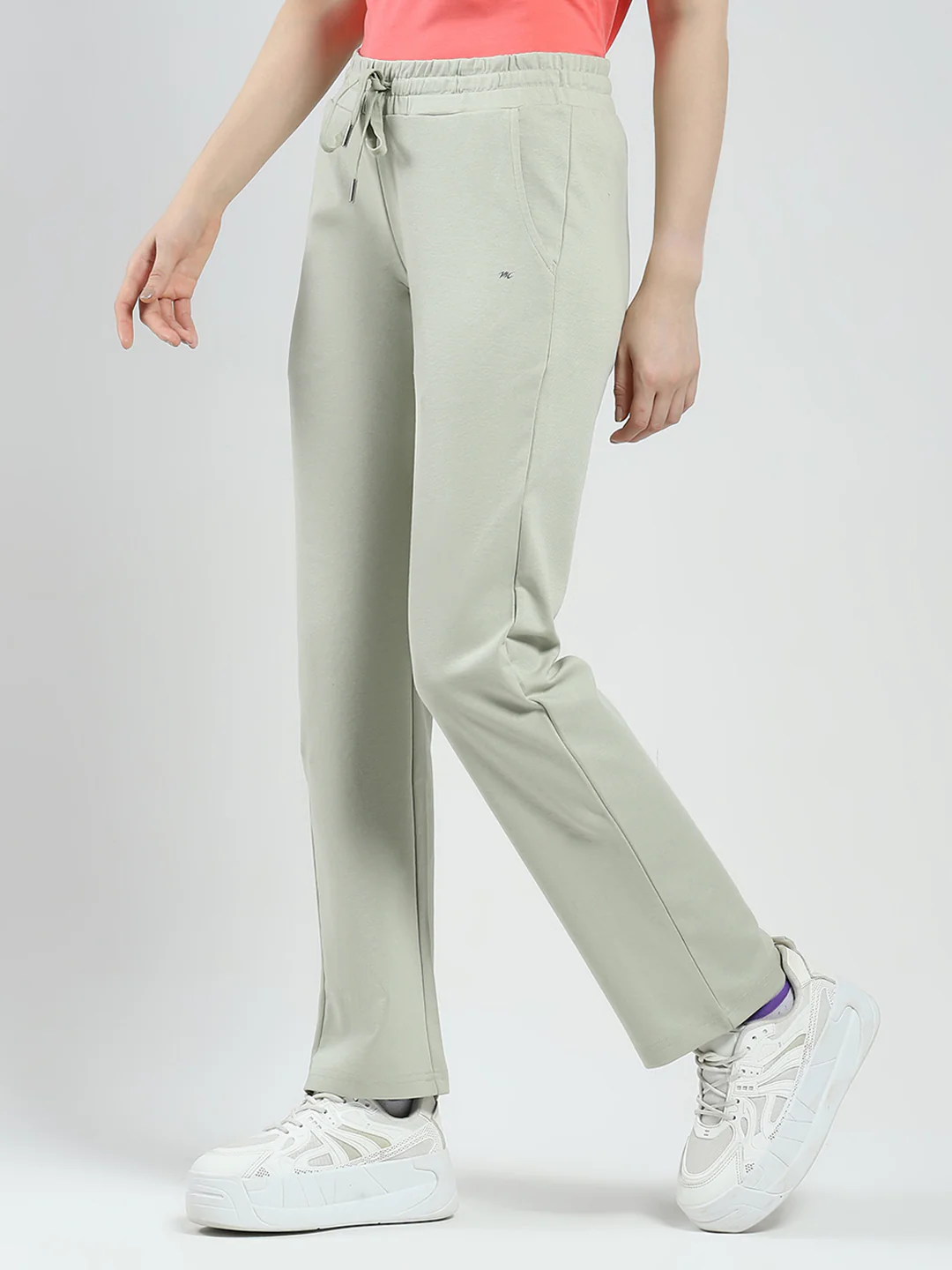 Women Green Solid Regular Fit Lower - Image 4