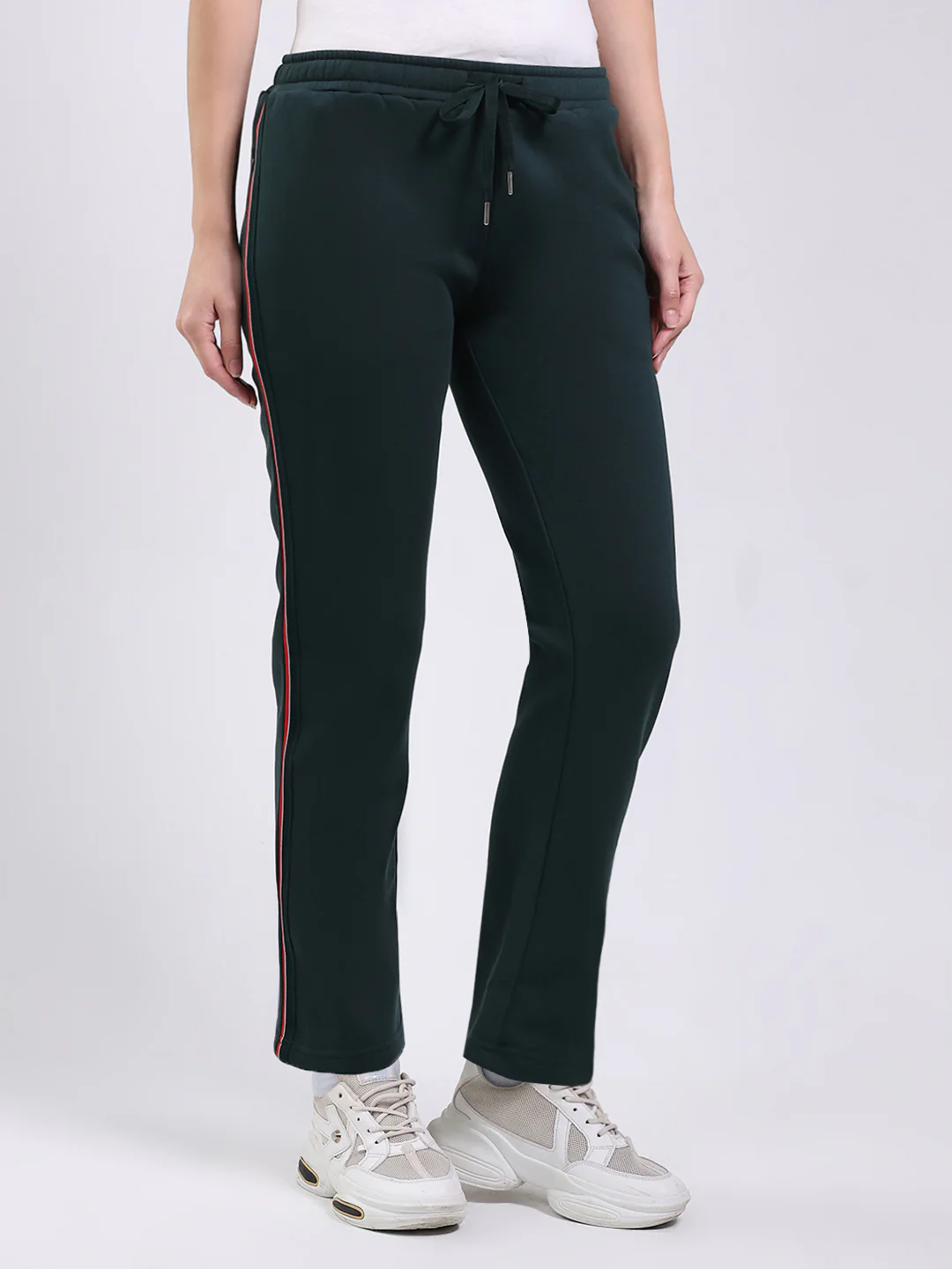 Women Green Solid Regular Fit Winter Lower - Image 4