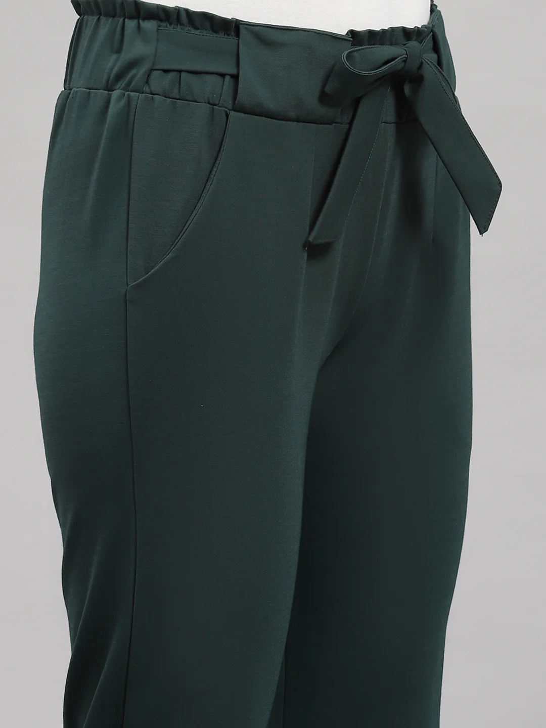 Women Green Solid Regular Fit Winter Lower - Image 6