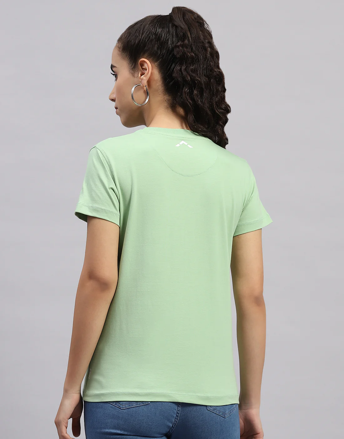 Rock.it Women Green Solid Round Neck Half Sleeve Top - Image 5