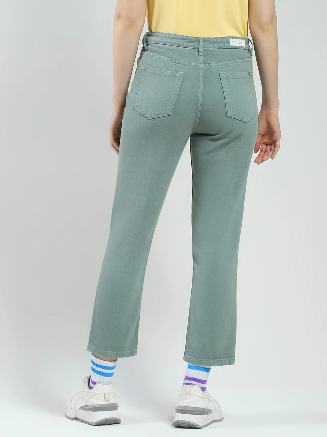 Women Green Solid Slim Fit Denim - Image 5