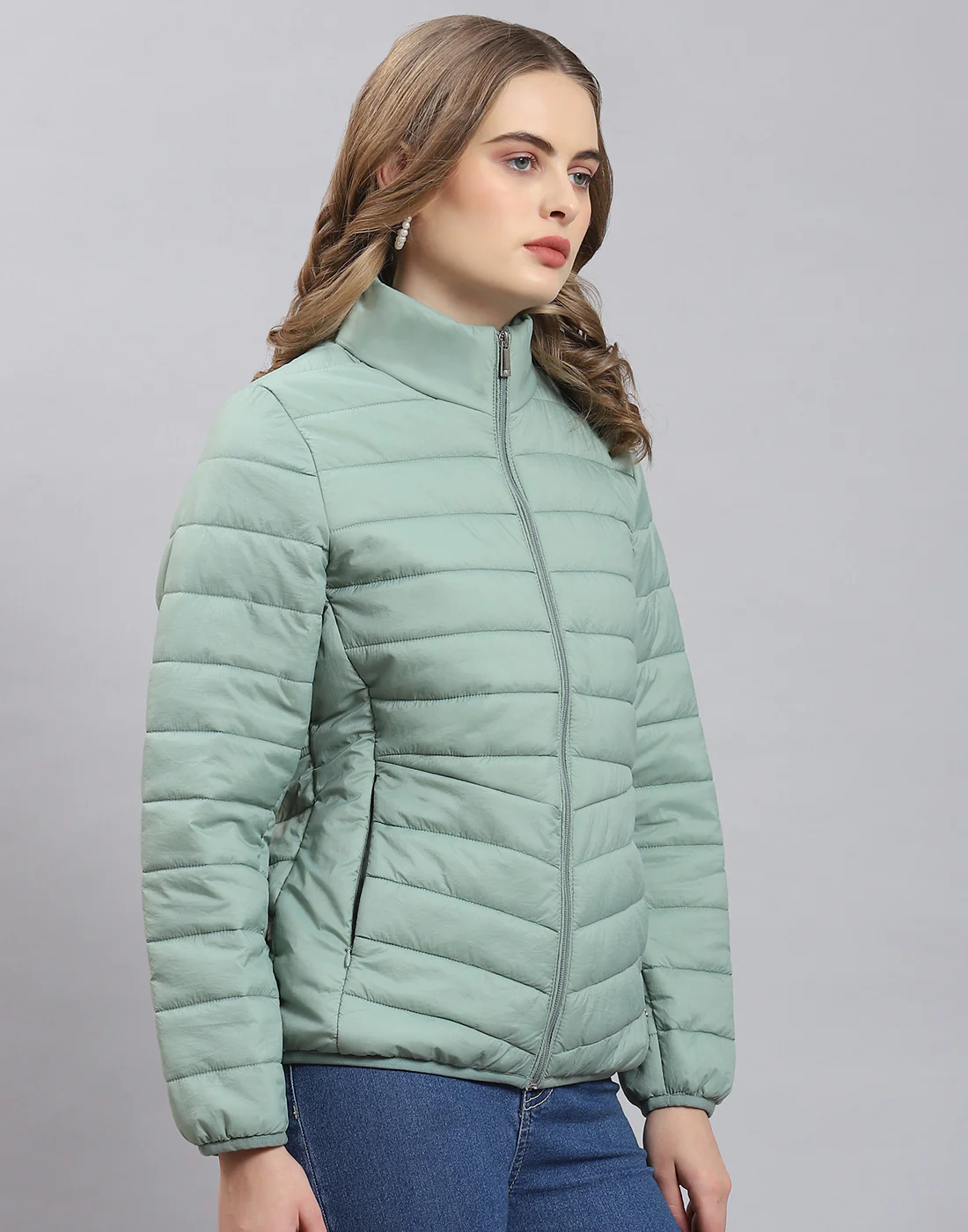 Pack it, style it, slay it, Women Green Packable Full Sleeve Jacket - Image 5