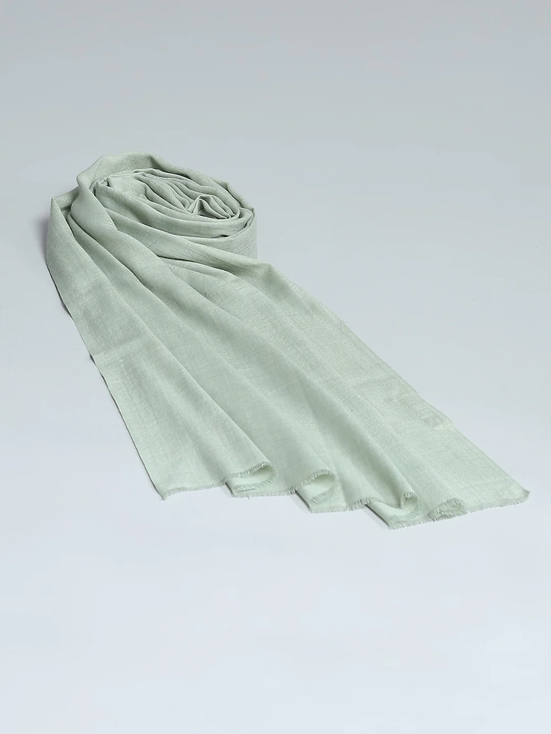 Women Green Solid Stole - Image 6