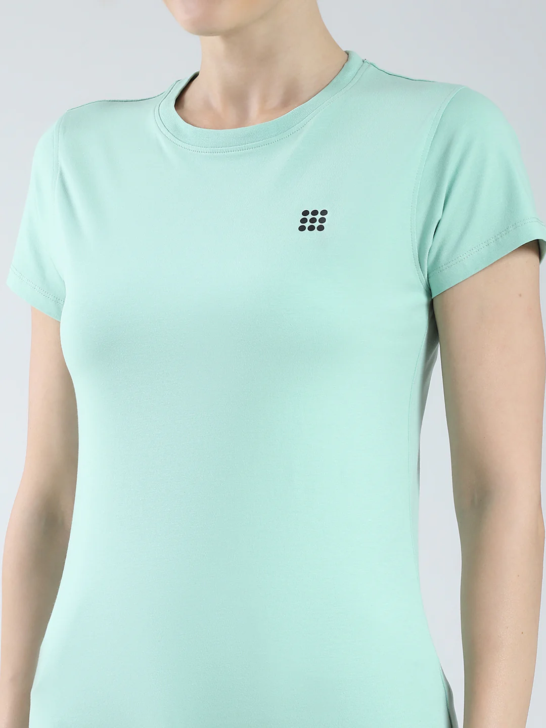 Rock.it Women Green Solid Round Neck Half Sleeve Top - Image 6