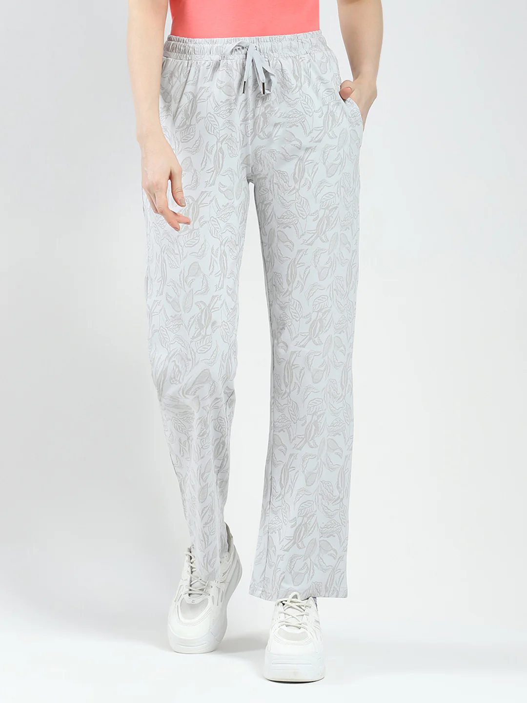 Women Grey Printed Regular Fit Lower - Image 3
