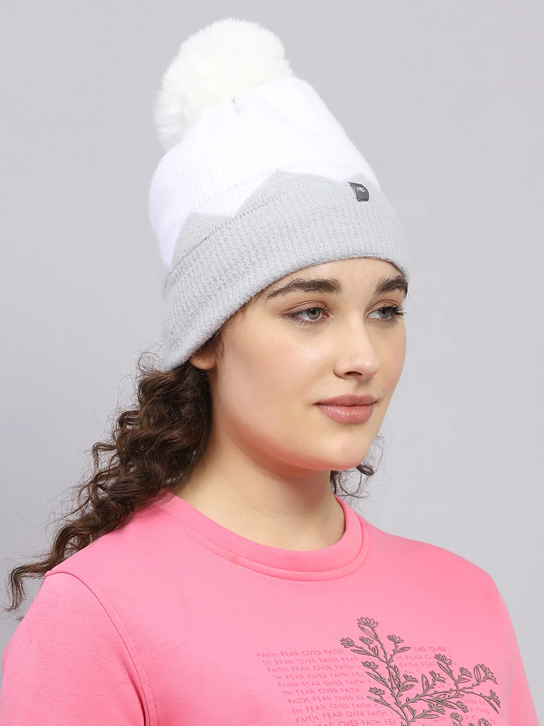 Women Grey Self Design Cap - Image 4