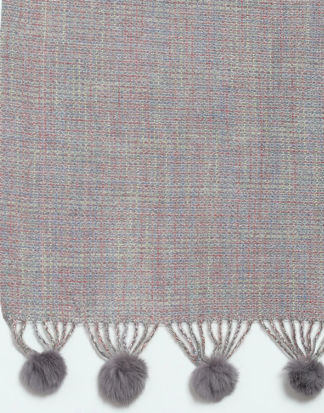 Women Grey Self Design Stole - Image 7