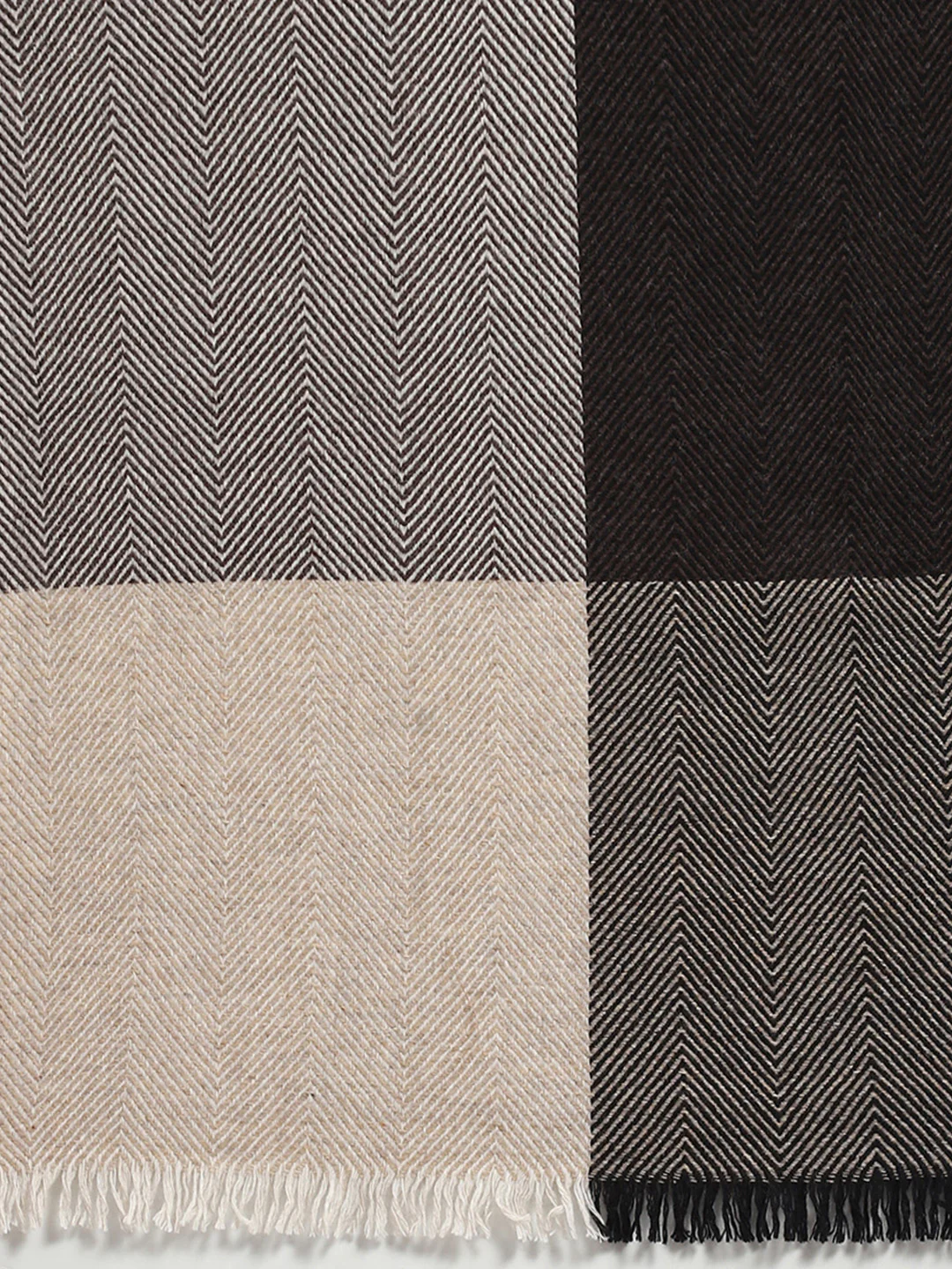 Women Grey Self Design Stole - Image 6