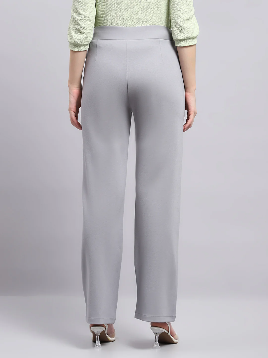 Women Grey Solid Regular Fit Jegging - Image 5