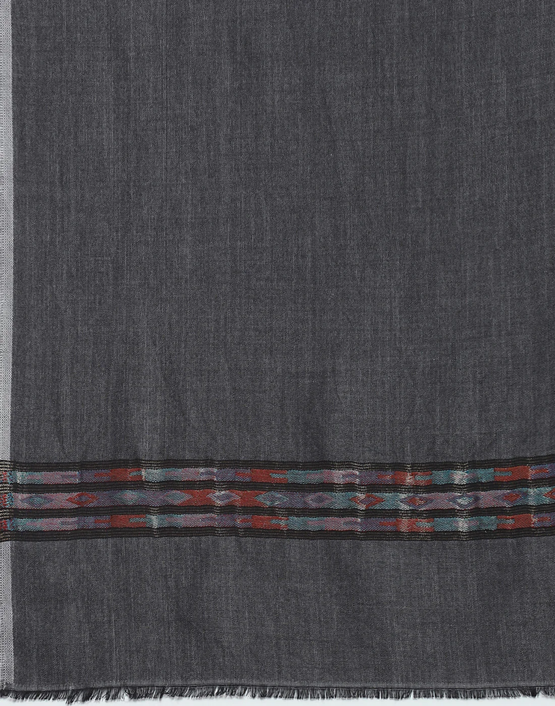Women Grey Solid Stole - Image 7
