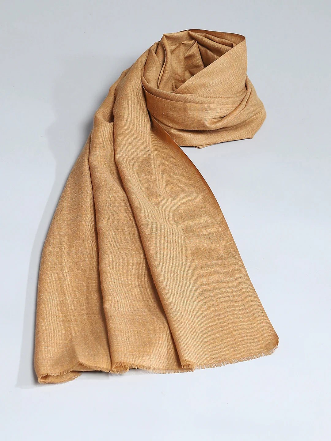 Women Khaki Solid Stole - Image 6
