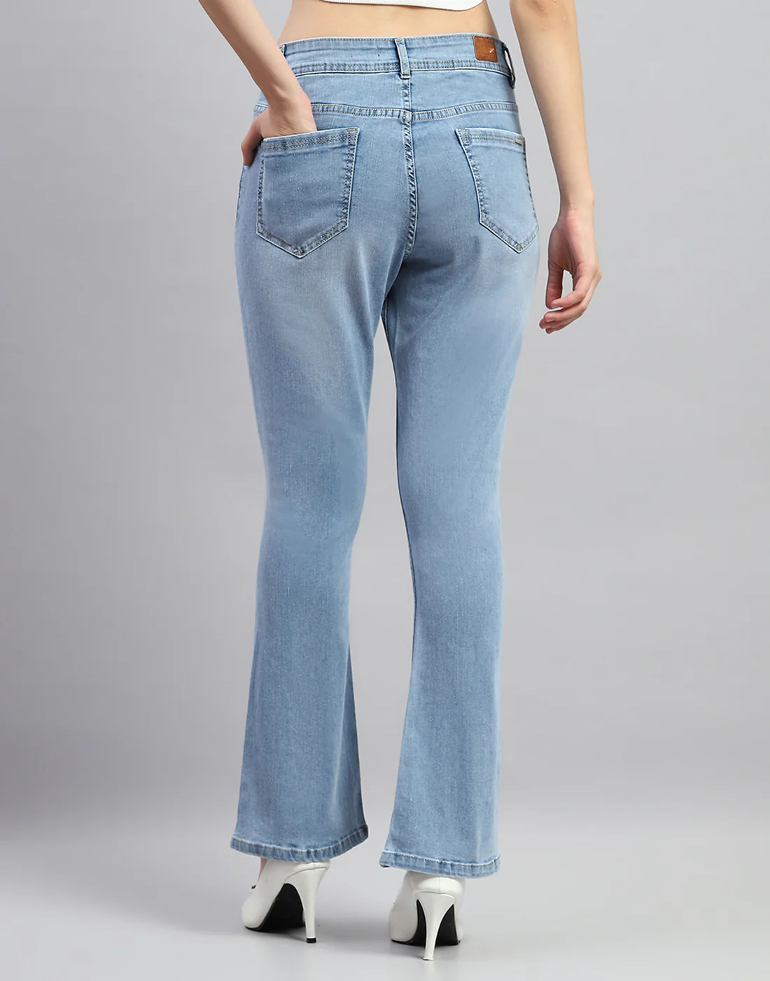 Women Light Blue Light Wash Bootcut Denim - Image 5