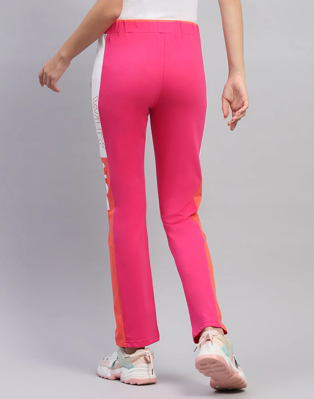 Women Magenta Colourblocked Regular Fit Lower - Image 5