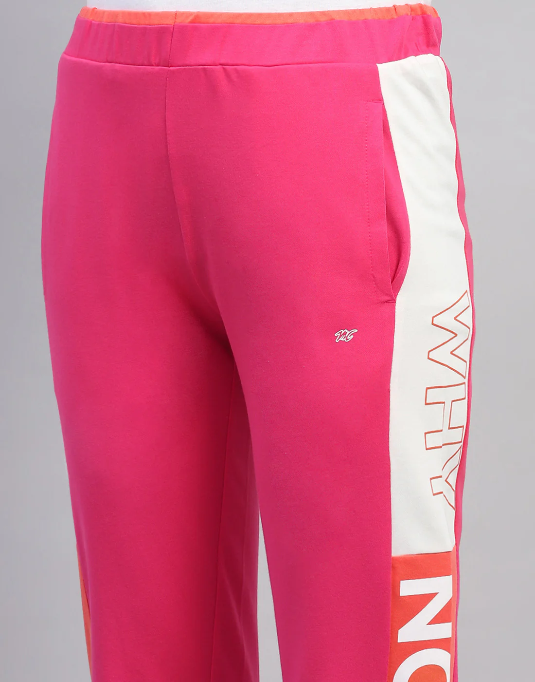 Women Magenta Colourblocked Regular Fit Lower - Image 6