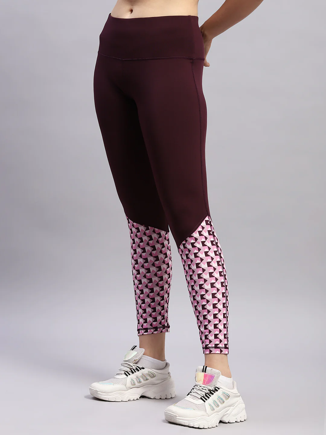 Rock.it Women Maroon Printed Band Collar Full Sleeve 3Pc Cords Set - Image 8